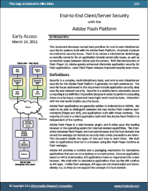 End-to-End Client/Server Security with the Adobe Flash Platform