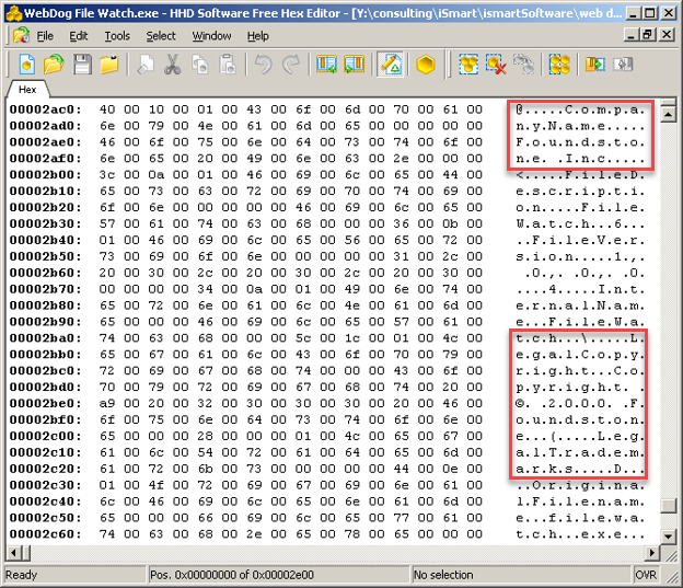 Hexadecimal (hex) dump I created for a USA case