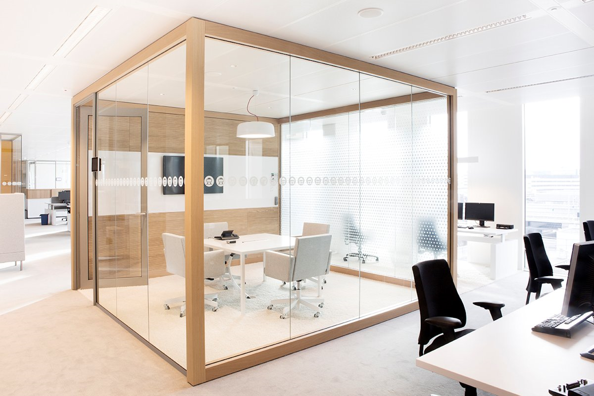 Experts often examine restricted material in a glass-walled evidence room.