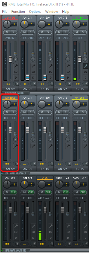 The volume slider I want to control is indicated