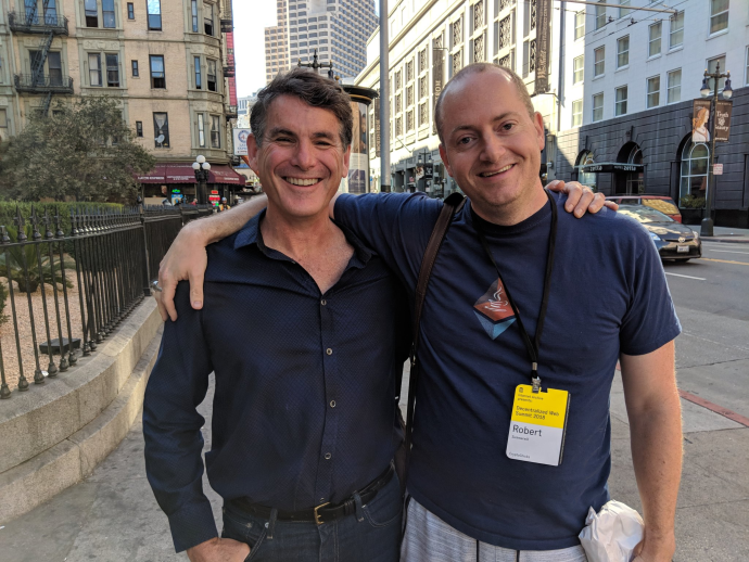 Mike Slinn and Bob Summerwill in San Francisco August 2018