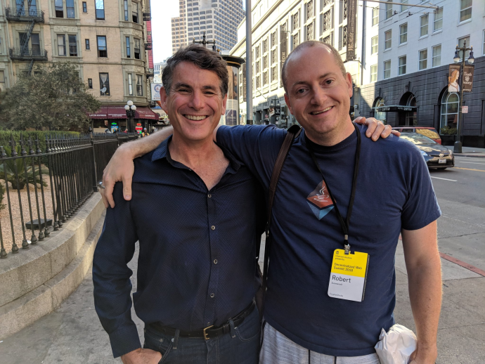 Mike Slinn and Bob Summerwill in San Francisco August 2018 Mike Slinn and Bob Summerwill in San Francisco August 2018