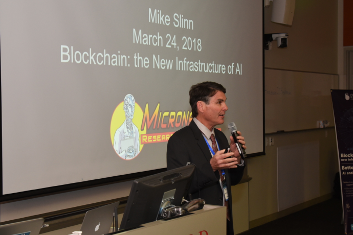 Mike Slinn presenting at SVIEF Blockchain Conference