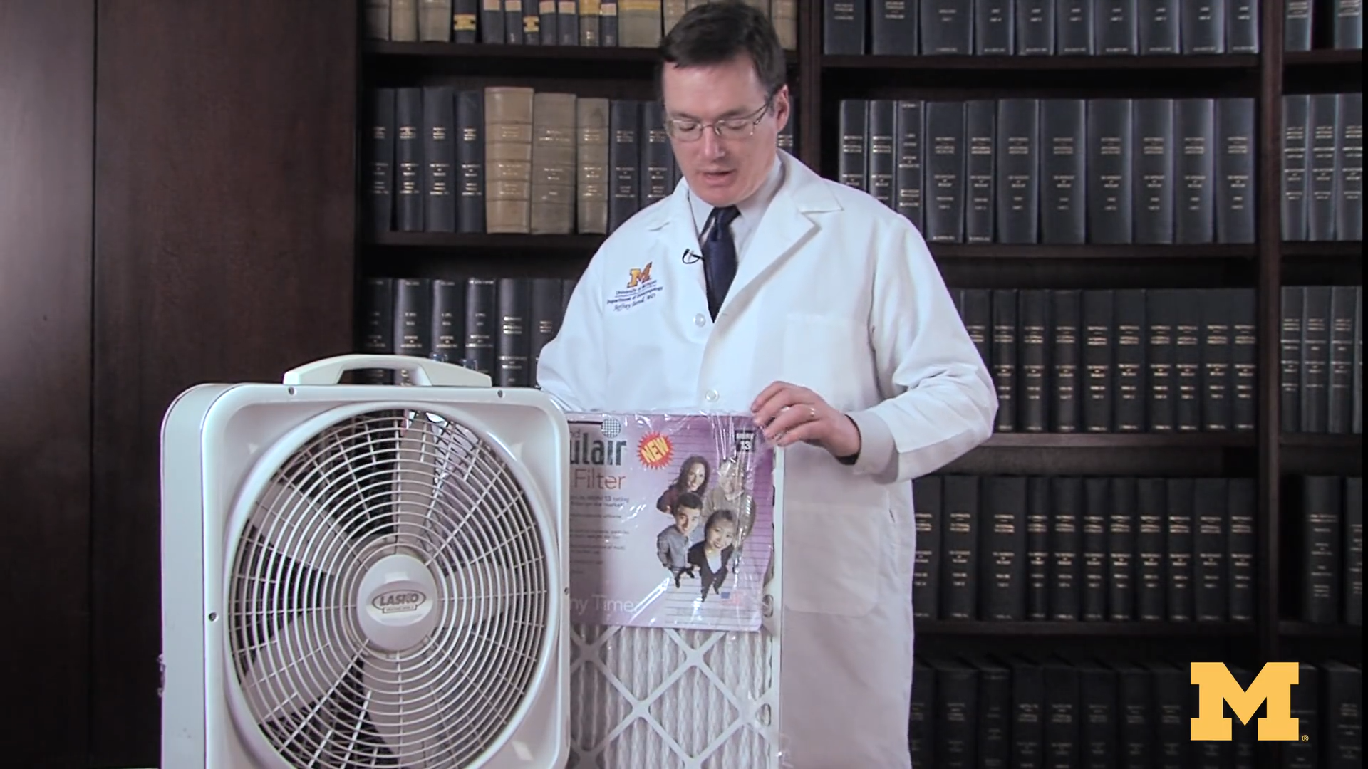 Dr. Jeffrey E. Terrell, director of the Michigan Sinus Center,
    demonstrates how to build an air purifier with a HEPA filter for about $25 with parts from your local hardware store.