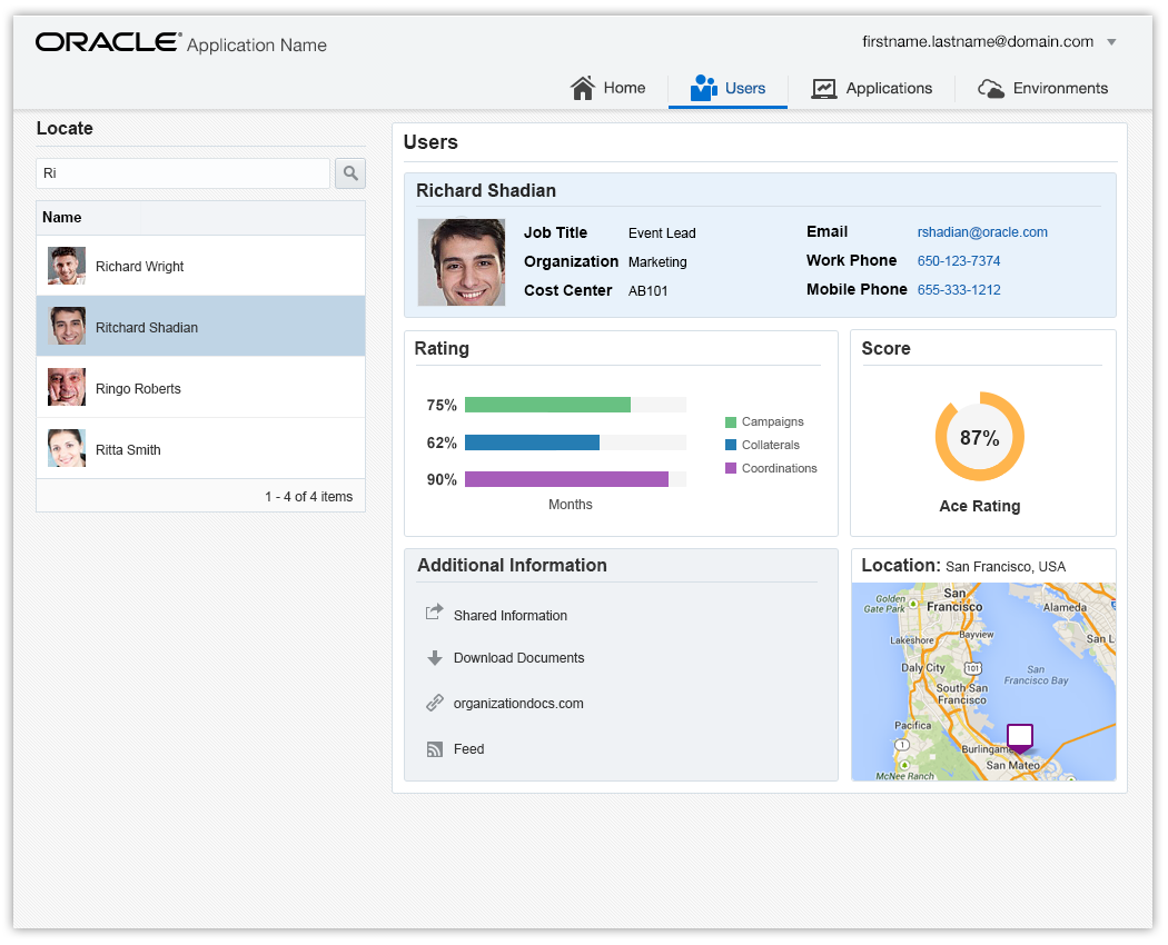 Image from Oracle Alta UI Patterns: Master-Detail