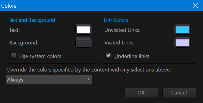 Enabling the Windows 10 dark theme